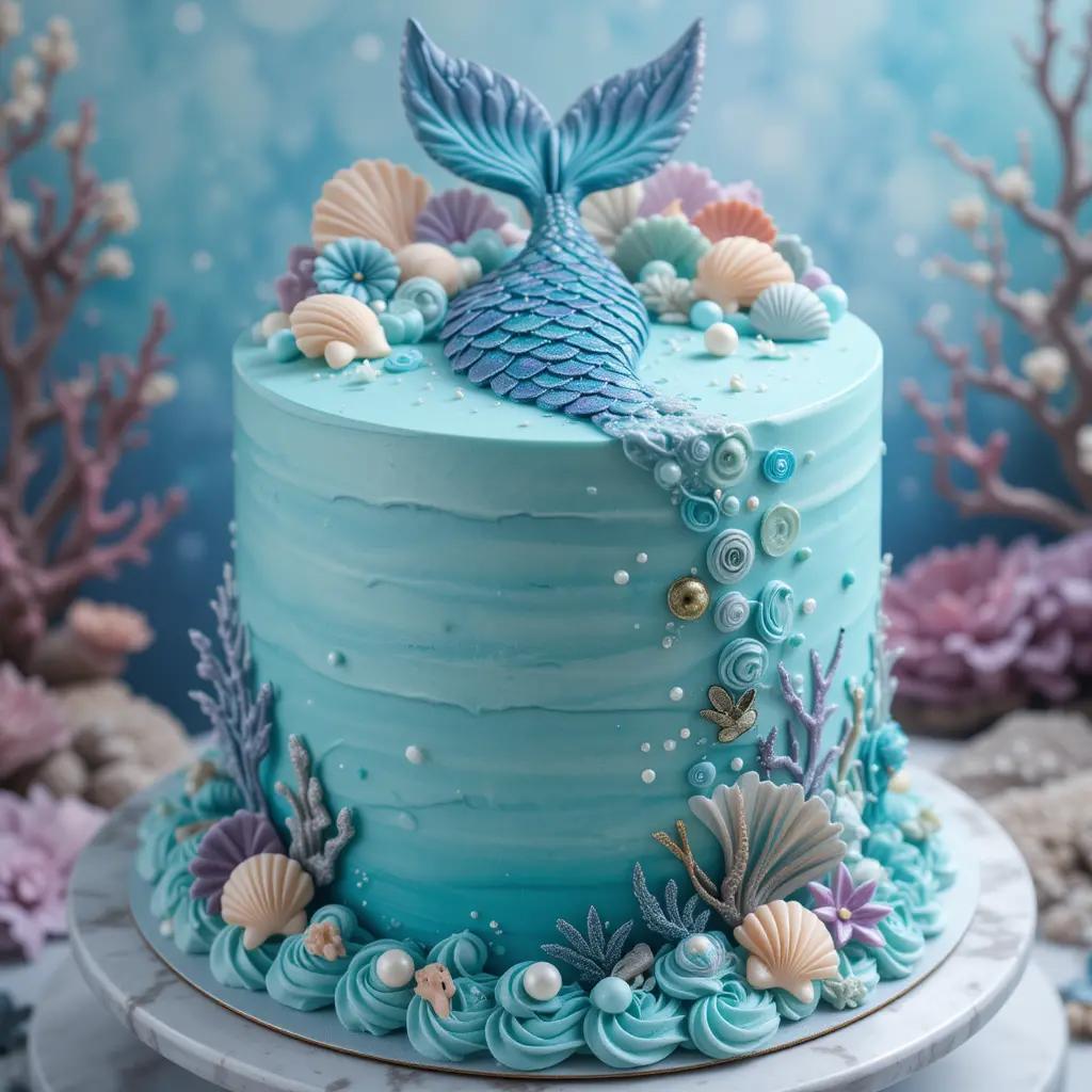 Mermaid theme Cakes