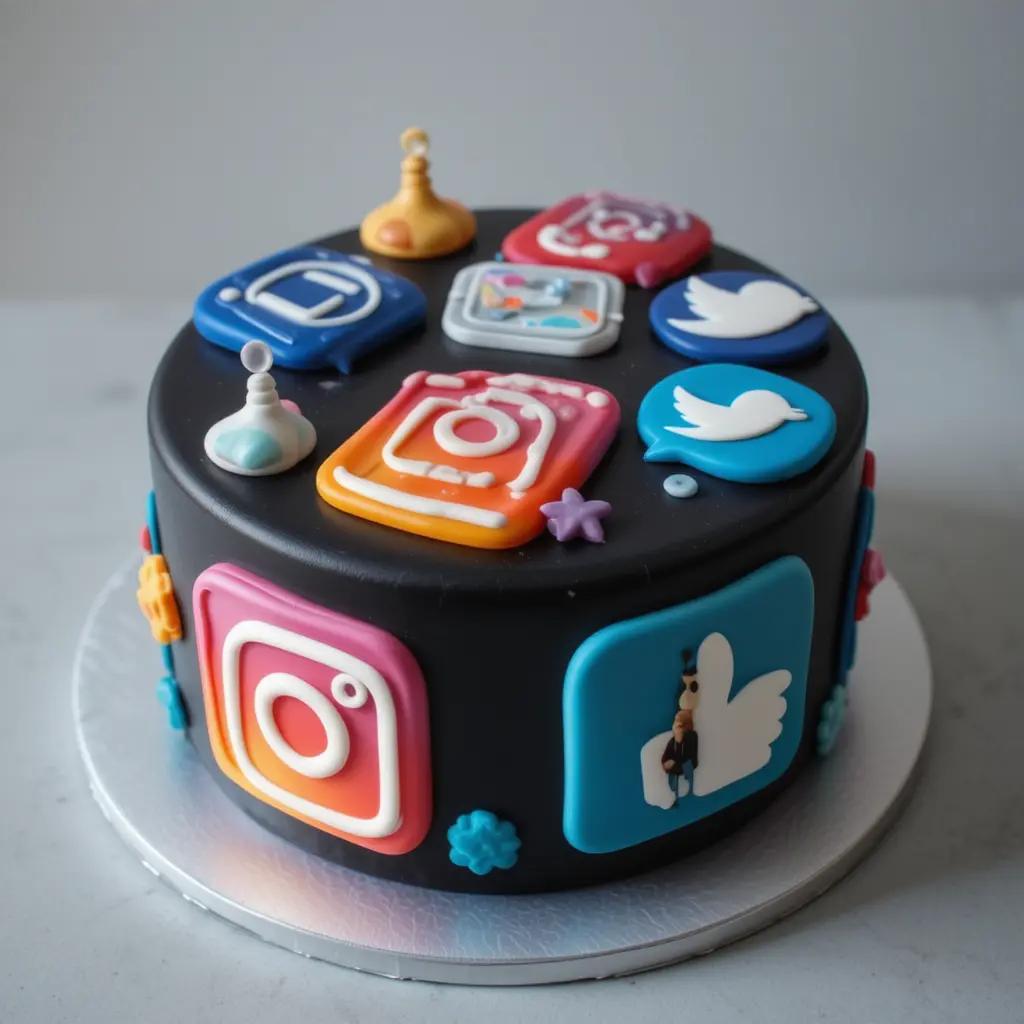 Social media theme Cakes